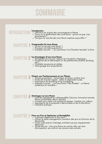 Conciergeries à thème : Guide Complet pour Créer et Rentabiliser une Love Room
