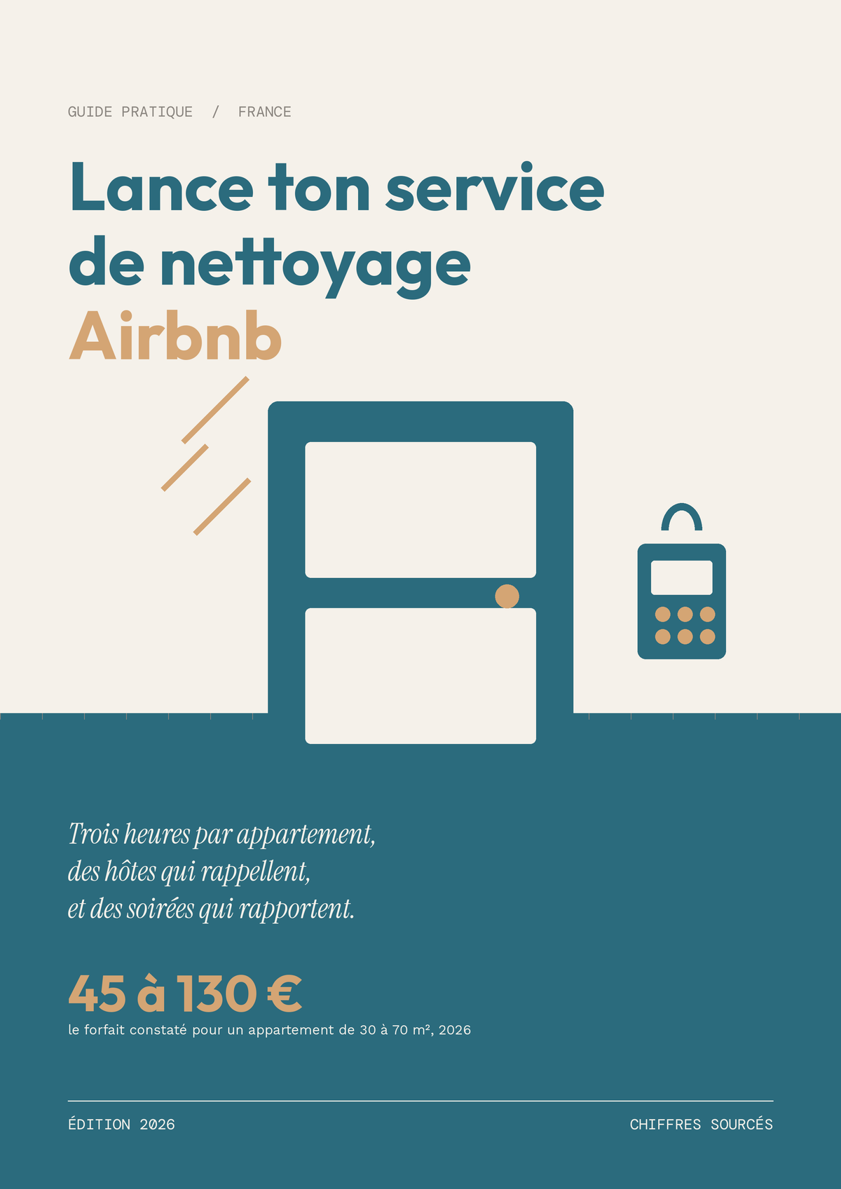 Couverture du guide Lance ton service de nettoyage Airbnb, édition 2026