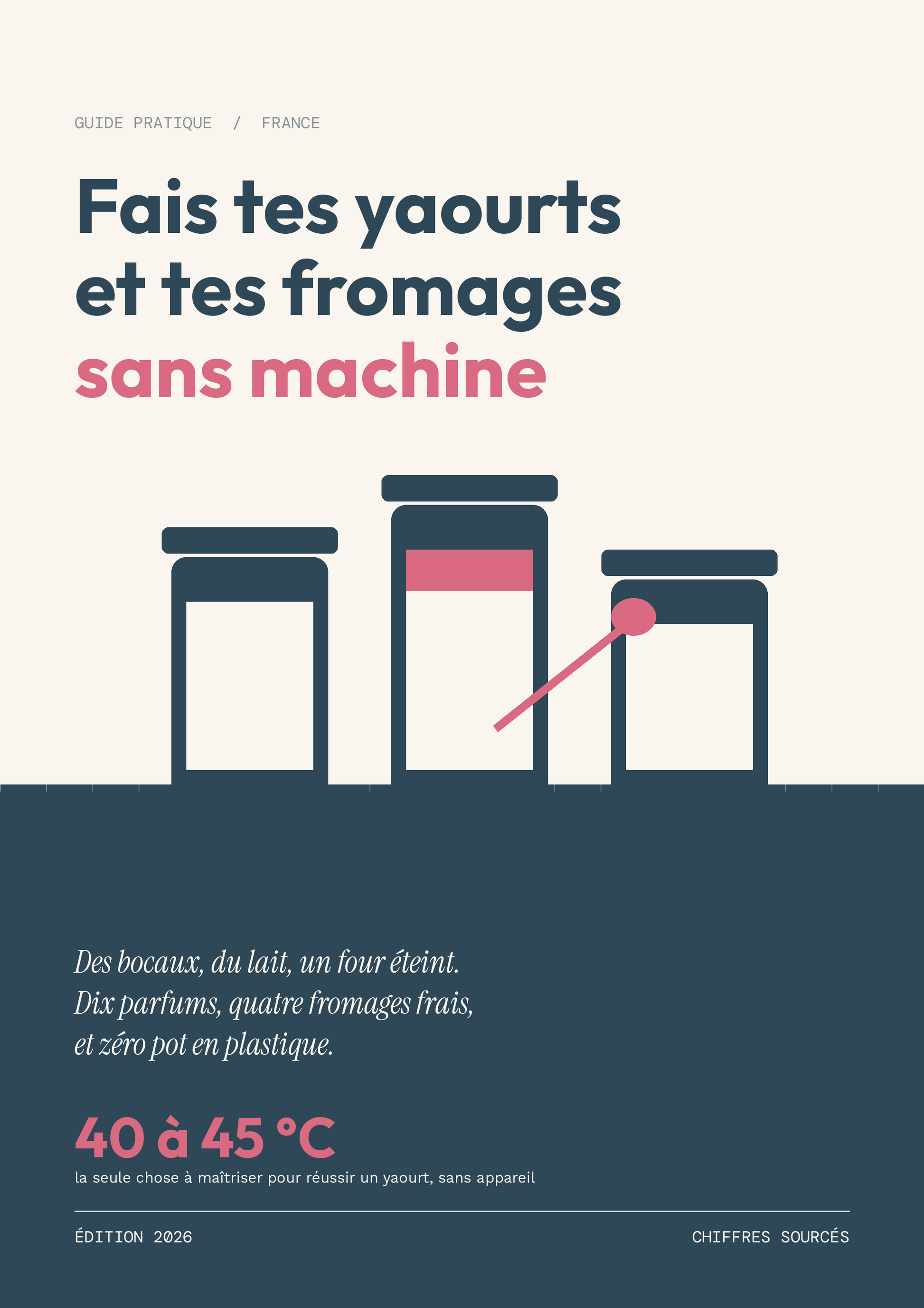 Couverture du guide Fais tes yaourts et tes fromages sans machine, édition 2026